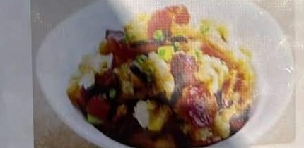 Gedroogd gemarineerd varkensvlees met kleefrijst