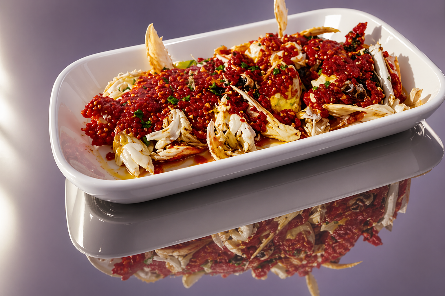 Gestoomde vis met gehakte peper